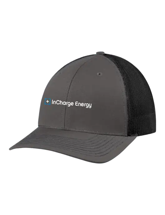 Richardson Adjustable Snapback Original 112 Trucker Cap Dark Grey w/Black Mesh w/InCharge Logo