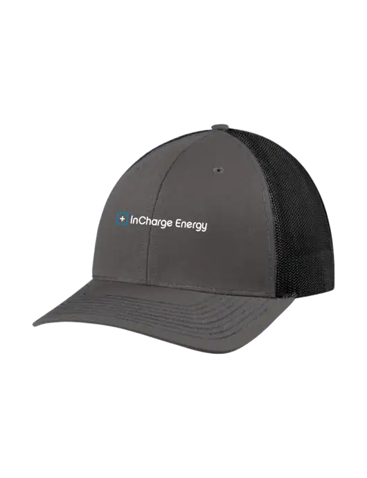 Richardson Adjustable Snapback Original 112 Trucker Cap Dark Grey w/Black Mesh w/InCharge Logo