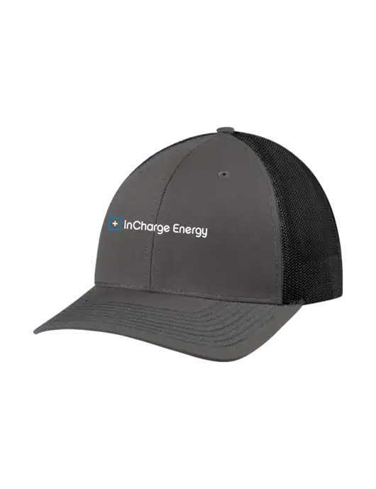 Richardson Adjustable Snapback Original 112 Trucker Cap Dark Grey w/Black Mesh w/InCharge Logo