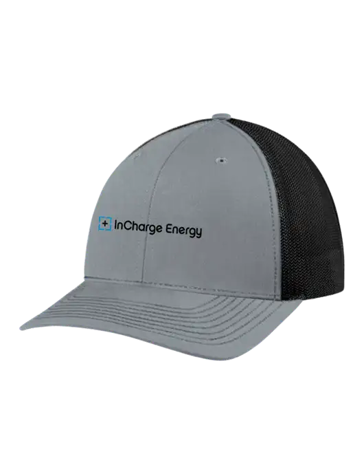 Richardson Adjustable Snapback Original 112 Trucker Cap Heather Grey w/Black Mesh w/InCharge Logo