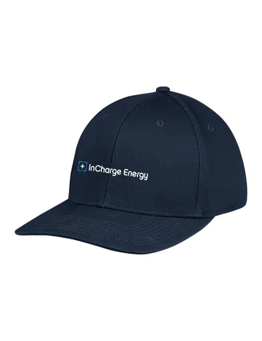 Premium Modern Structured Twill Navy Snapback Cap w/InCharge Logo