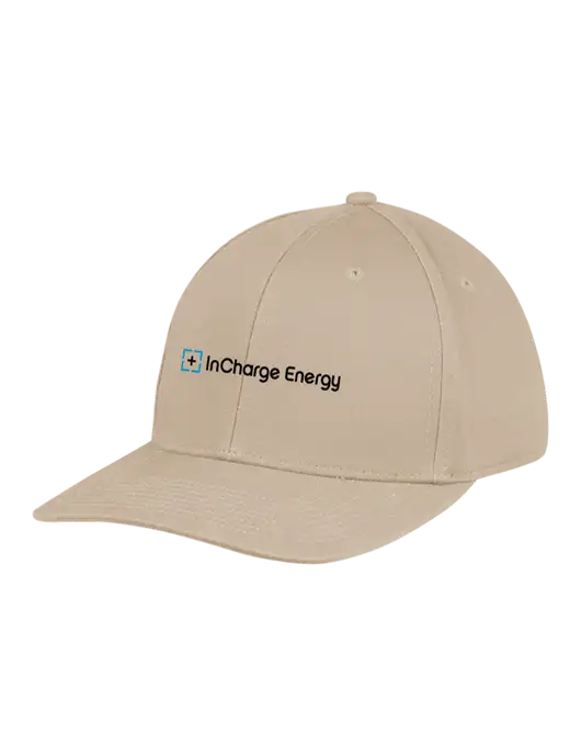Premium Modern Structured Twill Tan Snapback Cap w/InCharge Logo