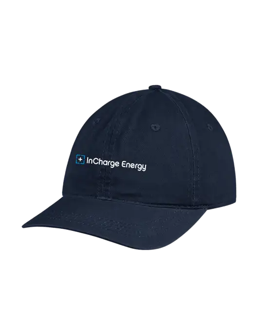 Garment Washed Unstructured Twill Navy Cap w/InCharge Logo
