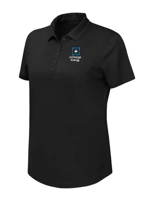 Callaway Womens Birdseye Black Polo w/InCharge Logo