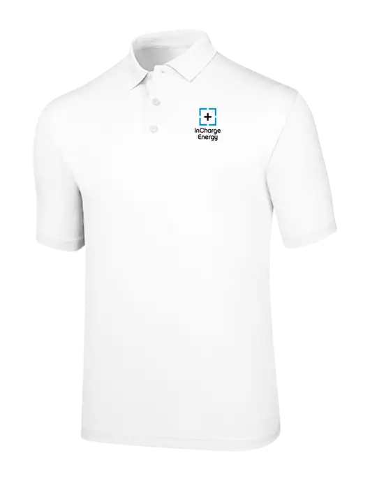 Callaway Opti-Dri White Chev Polo w/InCharge Logo
