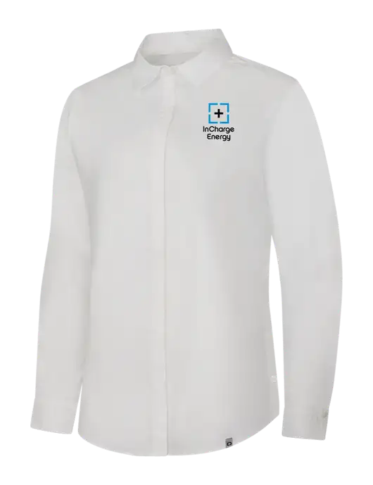 OGIO Womens White Commuter Woven Shirt w/InCharge Logo