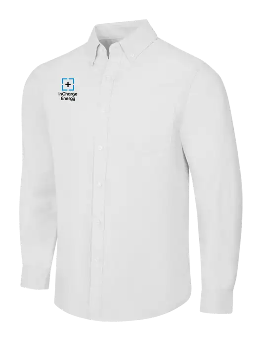 White SuperPro Oxford Shirt w/InCharge Logo