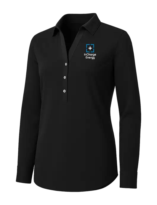 Womens Black City Stretch Shirt w/InCharge Logo