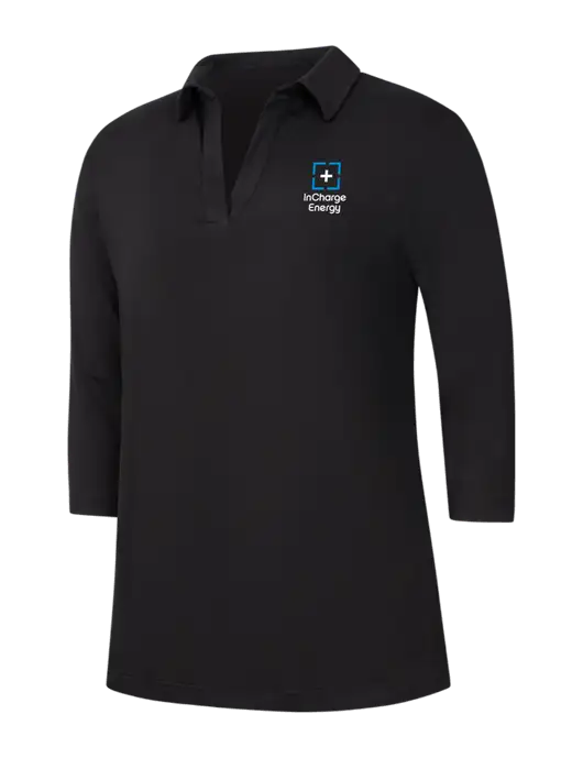 Womens Black Luxe Knit Tunic w/InCharge Logo