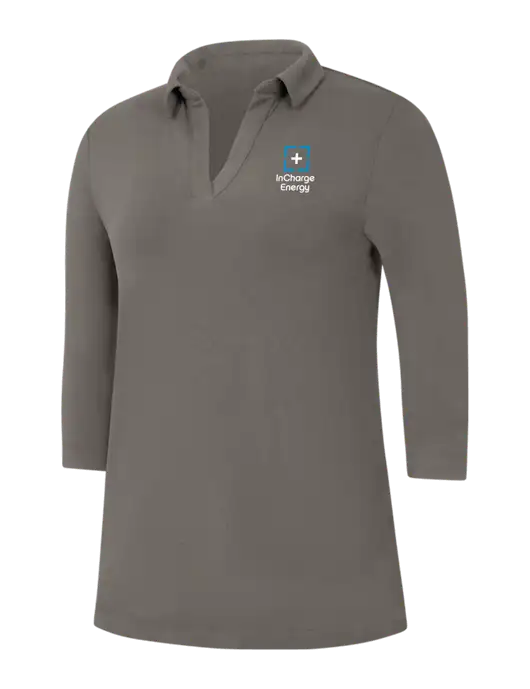 Womens Dark Grey Luxe Knit Tunic w/InCharge Logo