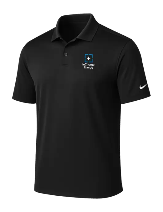NIKE Black Victory Solid Polo w/InCharge Logo