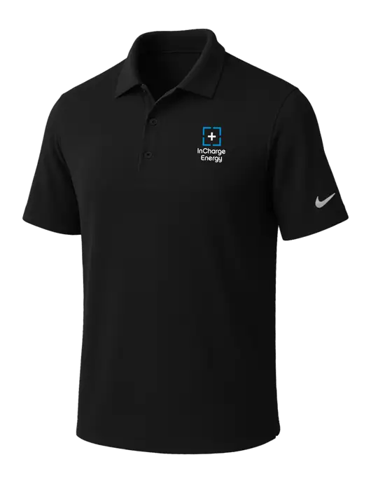 NIKE Black Dri-Fit Micro Pique Polo w/InCharge Logo