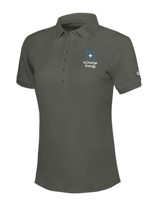 OGIO Womens Medium Grey Jewel Polo w/InCharge Logo