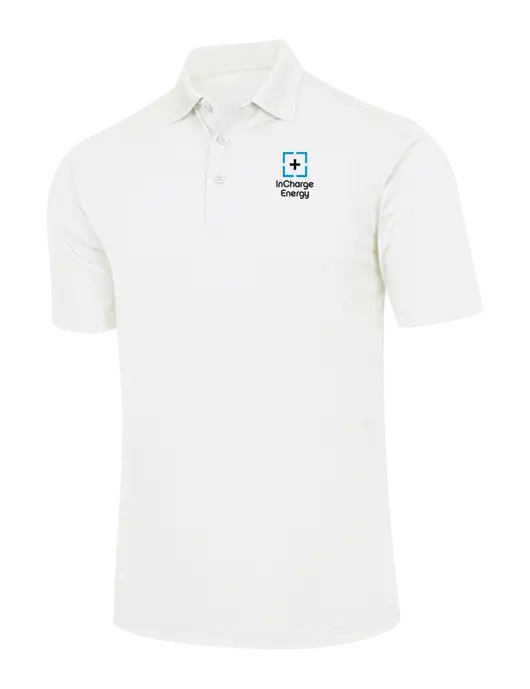 White Micropique Sport-Wick Polo w/InCharge Logo