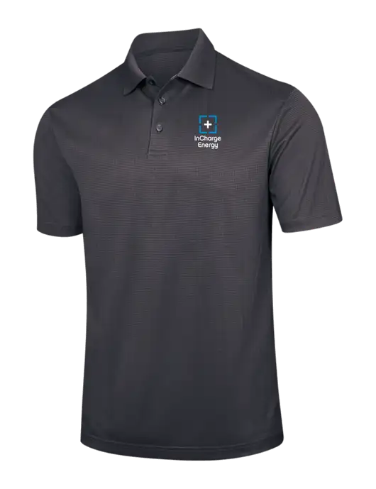 Dark Grey Performance Fine Jacquard Polo w/InCharge Logo