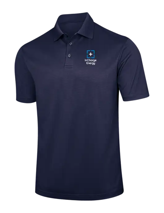 Navy Performance Fine Jacquard Polo w/InCharge Logo