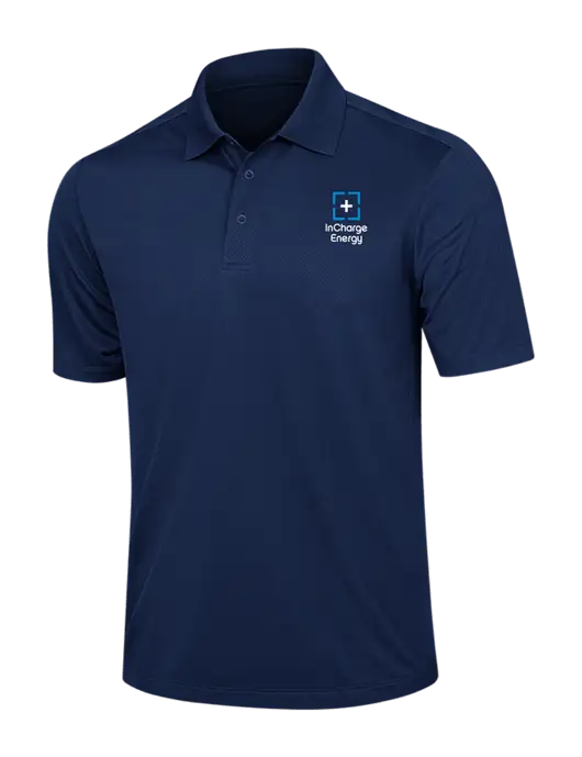 Dark Navy Diamond Textured Jacquard Polo w/InCharge Logo
