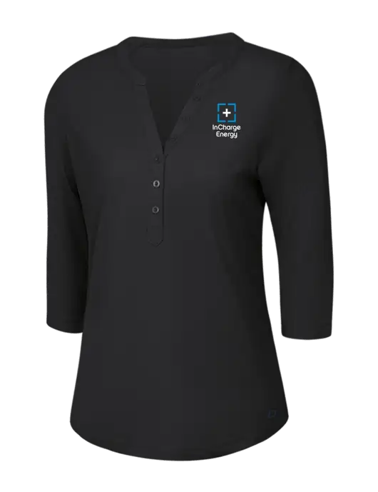 OGIO Blacktop Jewel Henley w/InCharge Logo