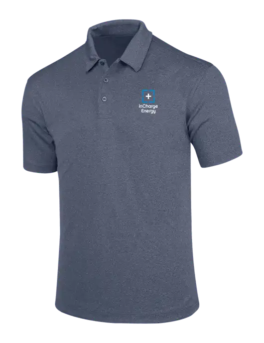 True Navy Trace Heather Polo w/InCharge Logo