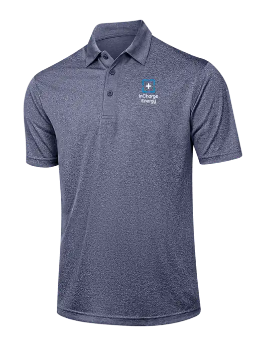 Navy Heather Contender Polo w/InCharge Logo