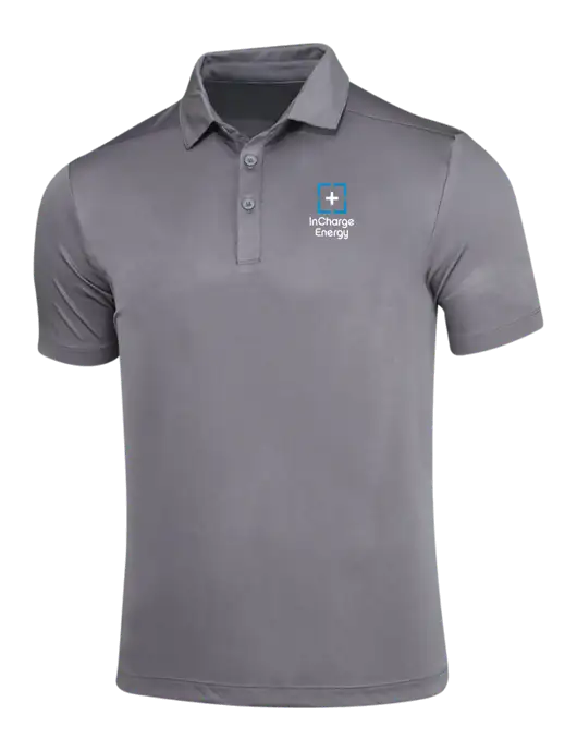 Dark Smoke Grey Posi-UV Pro Polo w/InCharge Logo