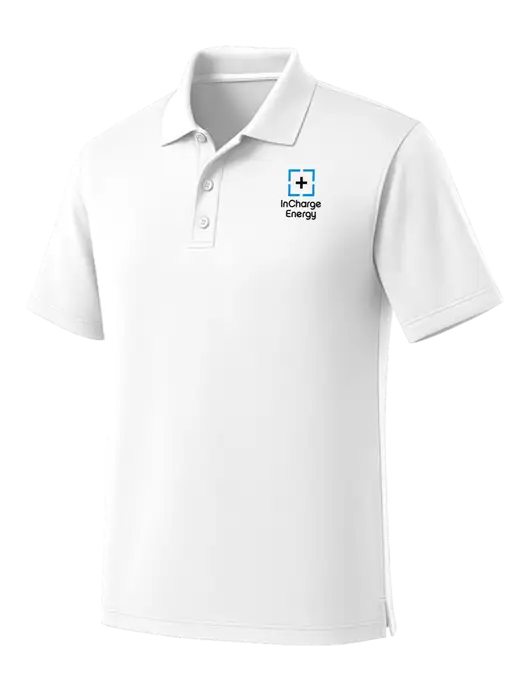 White Dry Zone UV Micro Mesh Polo w/InCharge Logo