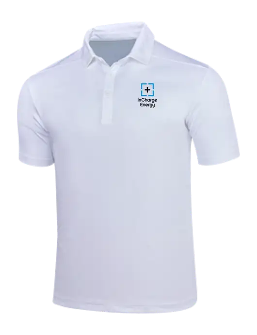 White Posi-UV Pro Polo w/InCharge Logo