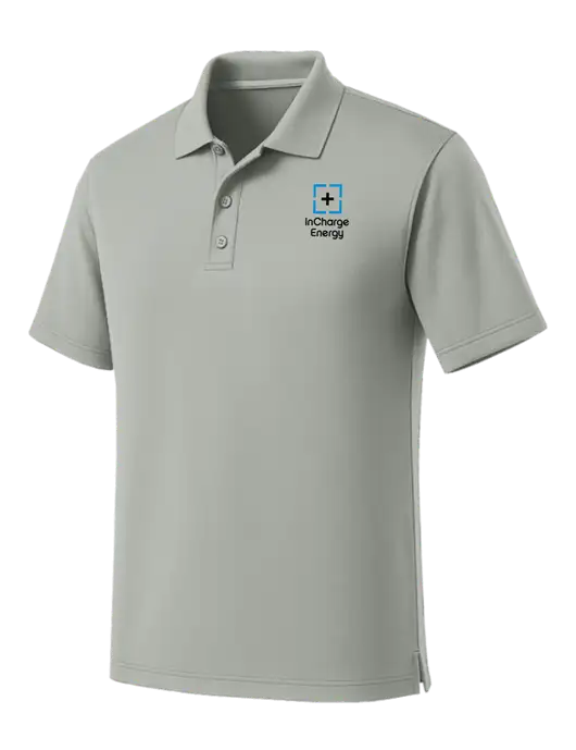 Light Grey Dry Zone UV Micro Mesh Polo w/InCharge Logo