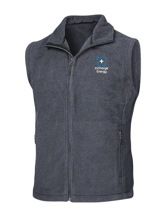Dark Grey Fleece Vest w/InCharge Logo