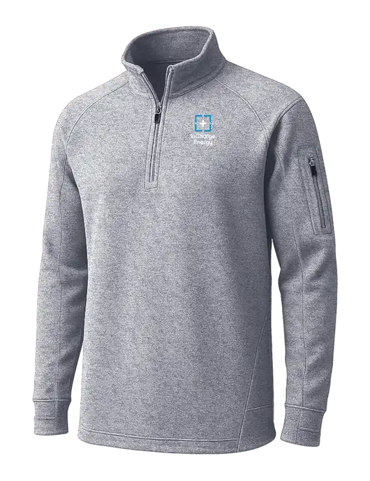Grey Heather Tech Fleece 1/4 Zip Pullover w/InCharge Logo