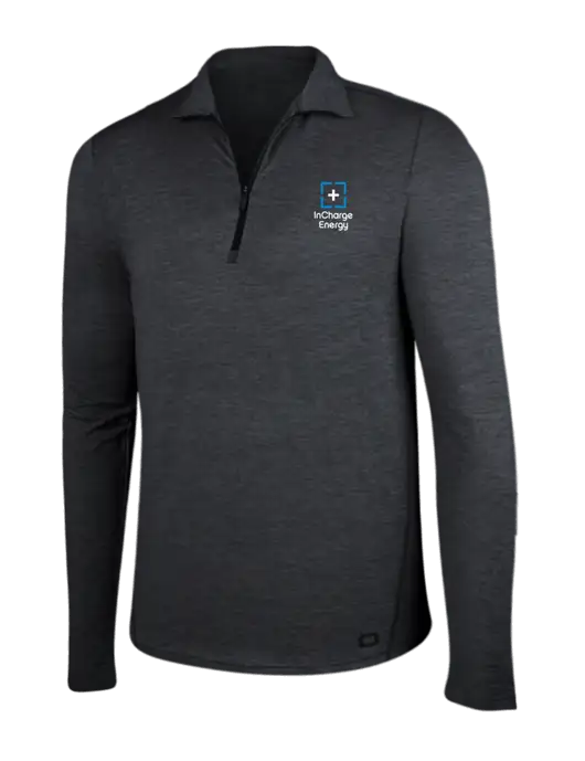 OGIO Blacktop Heather Endurance Force 1/4 Zip w/InCharge Logo