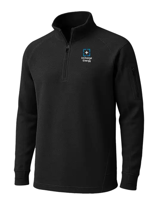 Black Tech Fleece 1/4 Zip Pullover w/InCharge Logo