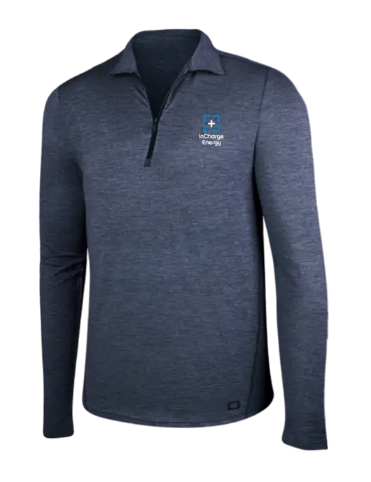 OGIO Blue Indigo Heather Endurance Force 1/4 Zip w/InCharge Logo