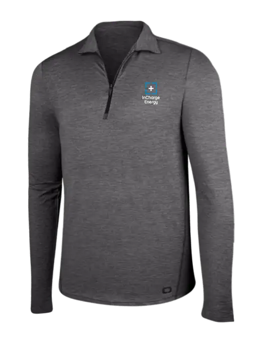 OGIO Gear Grey Heather Endurance Force 1/4 Zip w/InCharge Logo