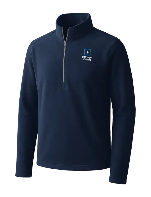 Navy Microfleece 1/2 Zip Pullover w/InCharge Logo
