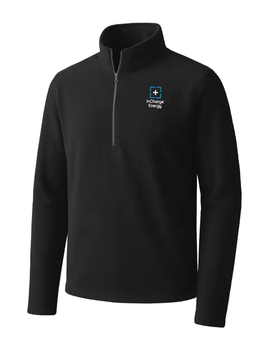 Black Microfleece 1/2 Zip Pullover w/InCharge Logo