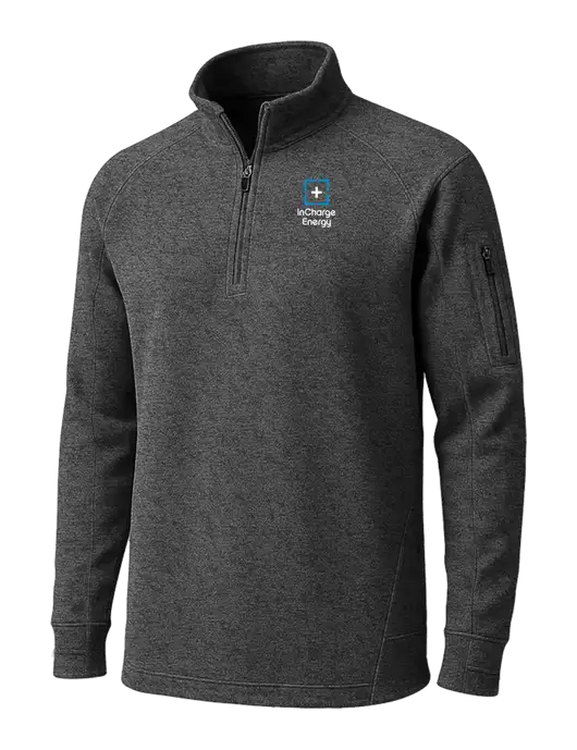 Graphite Heather Tech Fleece 1/4 Zip Pullover w/InCharge Logo