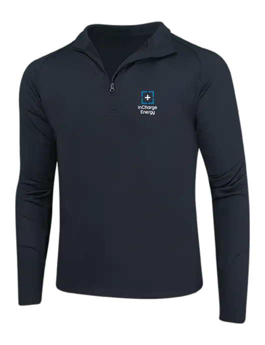 Black Sport Wick Stretch 1/4 Zip Pullover w/InCharge Logo