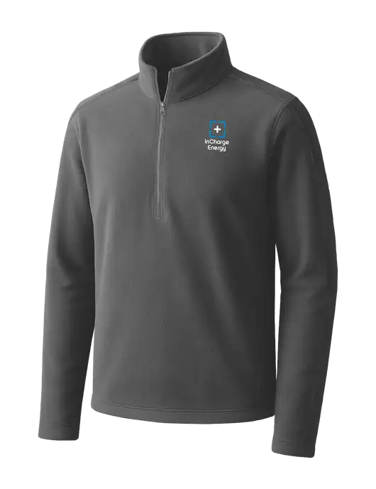 Medium Grey Microfleece 1/2 Zip Pullover w/InCharge Logo