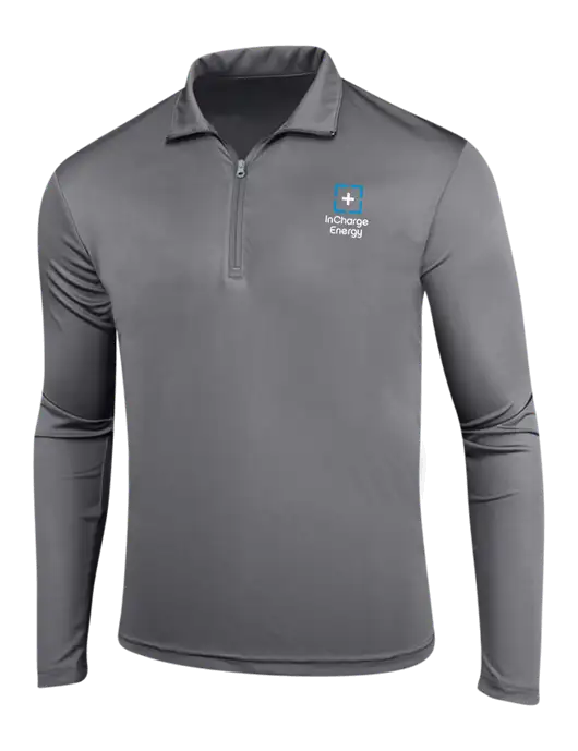 Medium Grey PosiCharge Competitor 1/4 Zip Pullover w/InCharge Logo