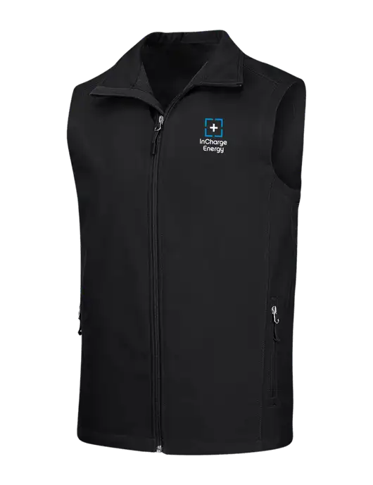 Black Core Soft Shell Vest w/InCharge Logo