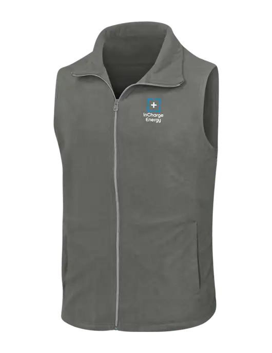 Medium Grey Microfleece Vest w/InCharge Logo