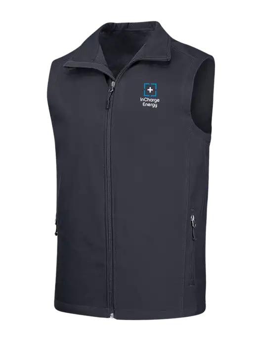 Dark Grey Core Soft Shell Vest w/InCharge Logo