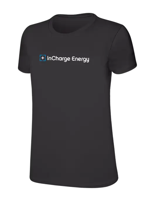 Womens Ring Spun Charcoal 4.5 oz T-Shirt w/InCharge Logo