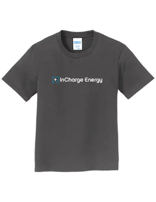 Youth Ring Spun Charcoal 4.5 oz T-Shirt w/InCharge Logo