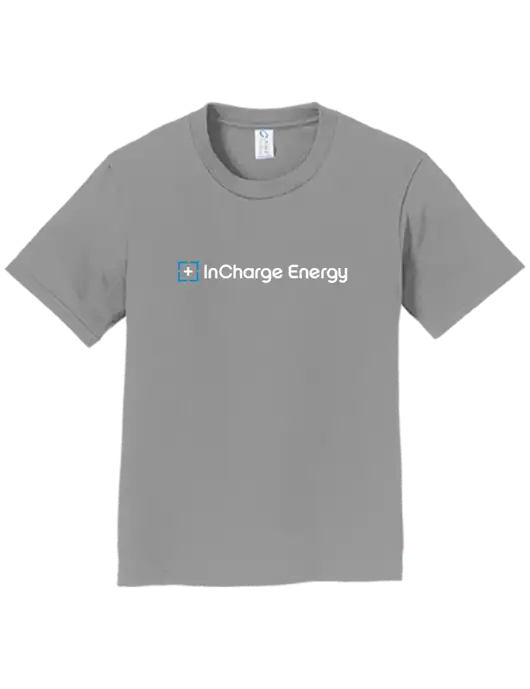 Youth Ring Spun Medium Grey 4.5 oz T-Shirt w/InCharge Logo