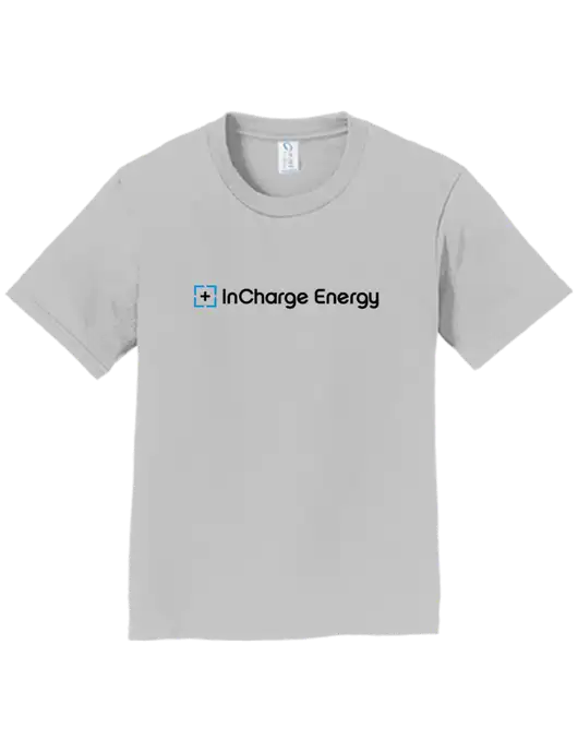 Youth Ring Spun Silver 4.5 oz T-Shirt w/InCharge Logo