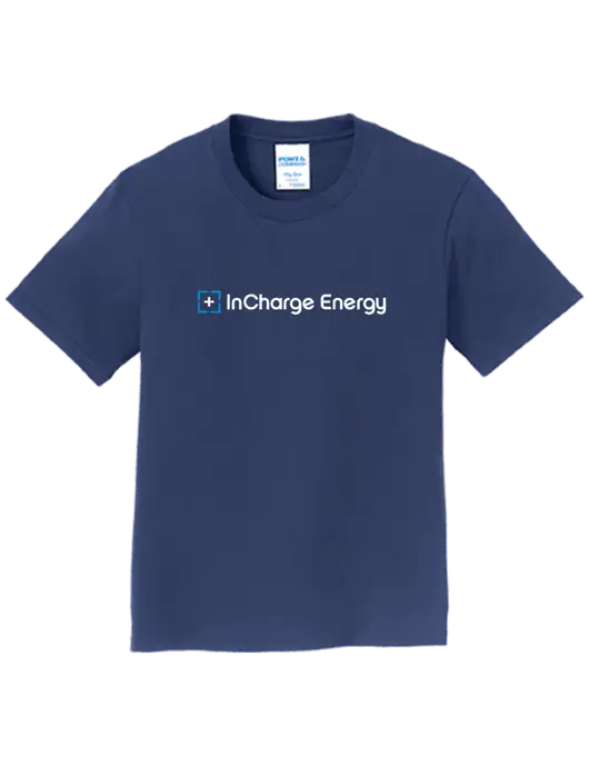 Youth Ring Spun Navy 4.5 oz T-Shirt w/InCharge Logo
