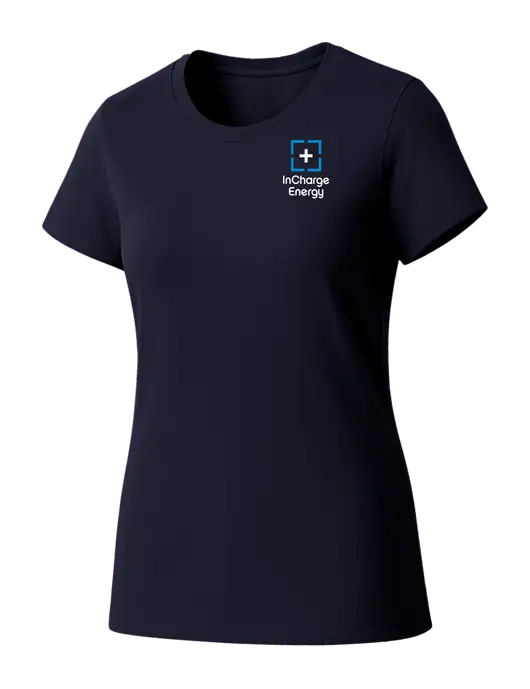 Womens Seriously Soft New Navy T-Shirt w/InCharge Logo