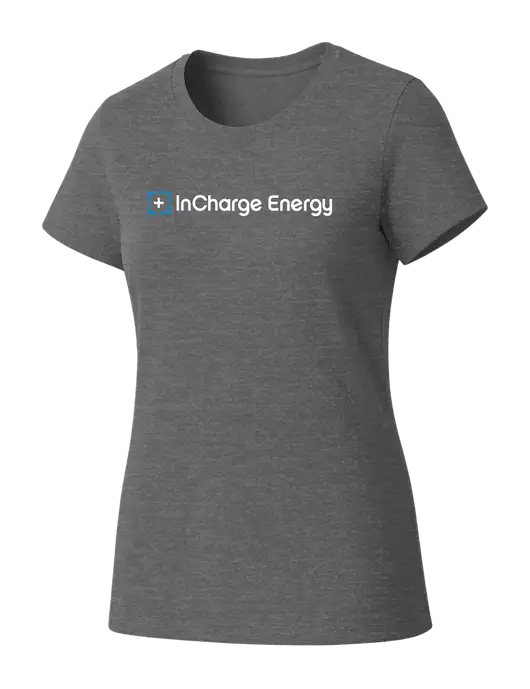 Womens Seriously Soft Grey Frost T-Shirt w/InCharge Logo